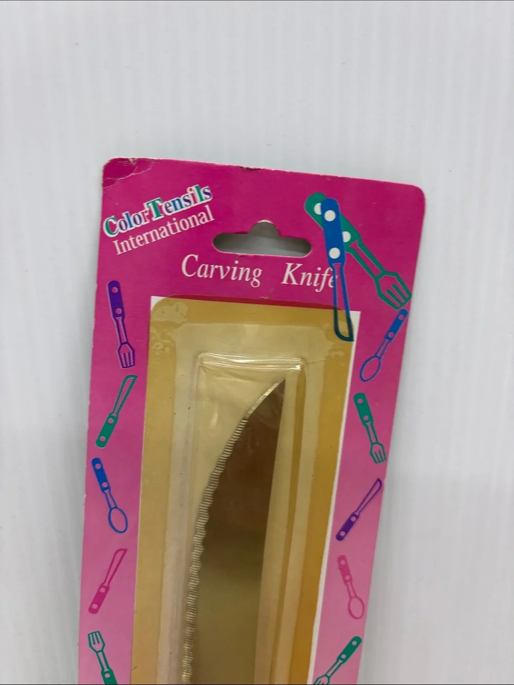 Carving Knife with Blue Handle - Classic Kitchen Cutlery